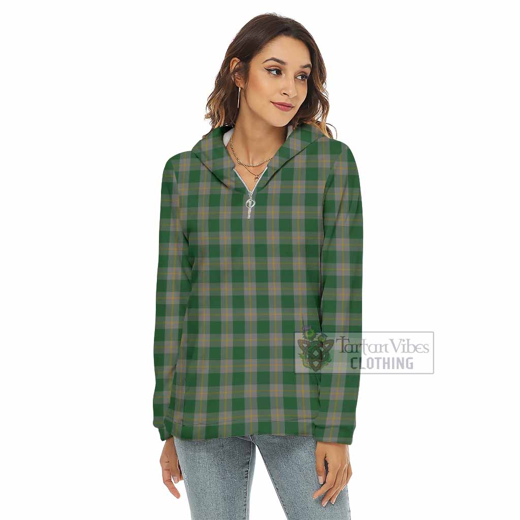 Ledford Tartan Women's Borg Fleece Hoodie with Half Zip - Tartan Vibes Clothing