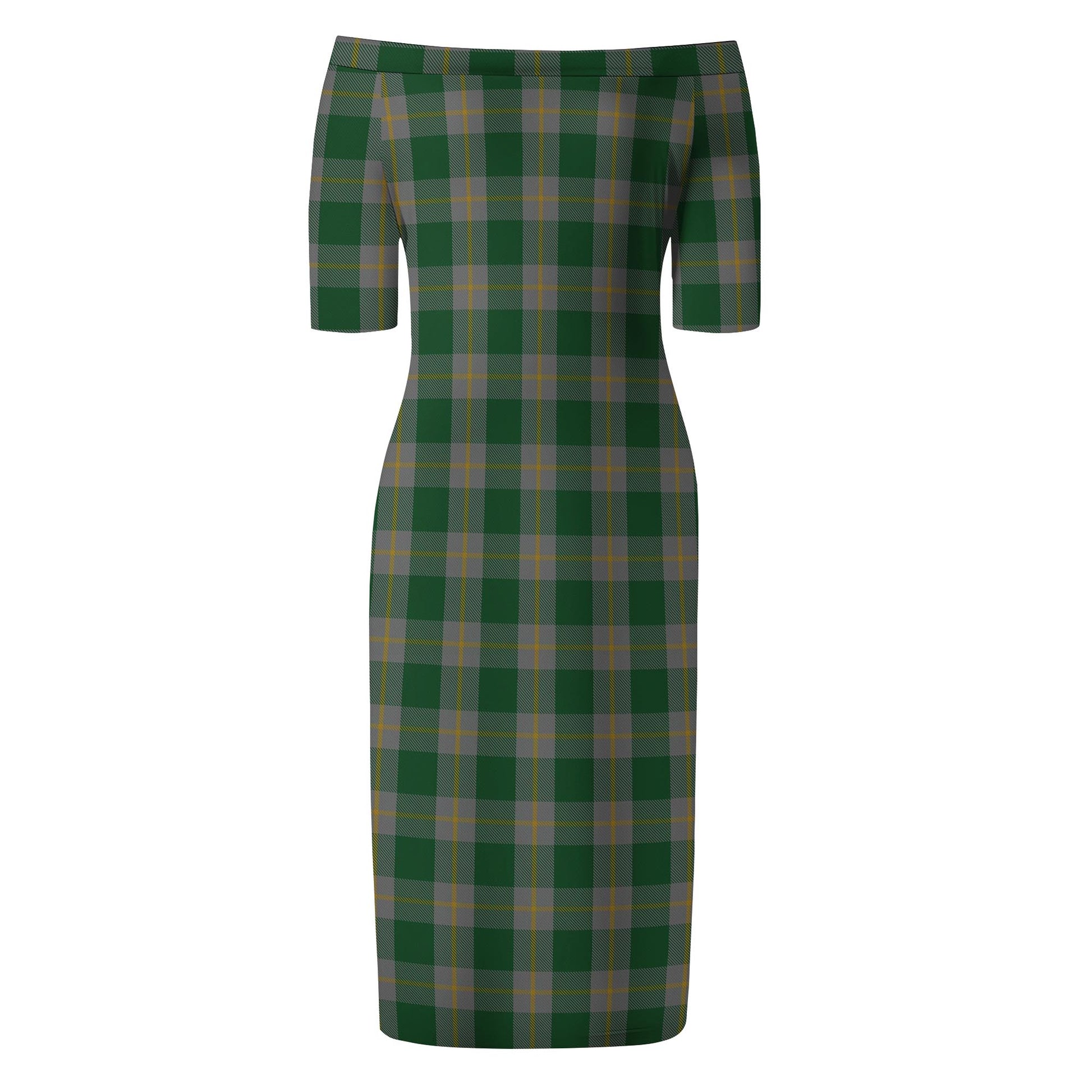 Ledford Tartan Off Shoulder Lady Dress - Tartan Vibes Clothing