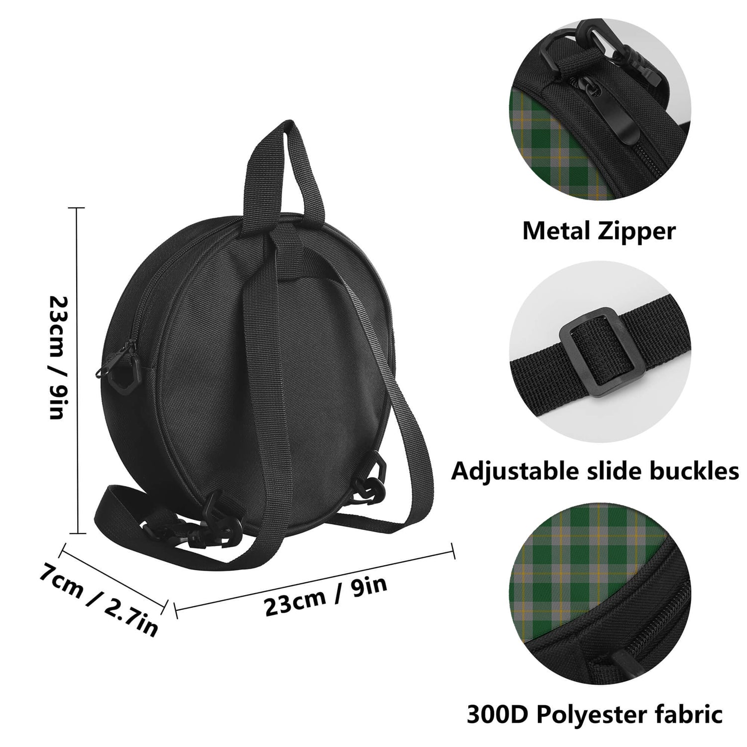 Ledford Tartan Round Satchel Bags - Tartan Vibes Clothing