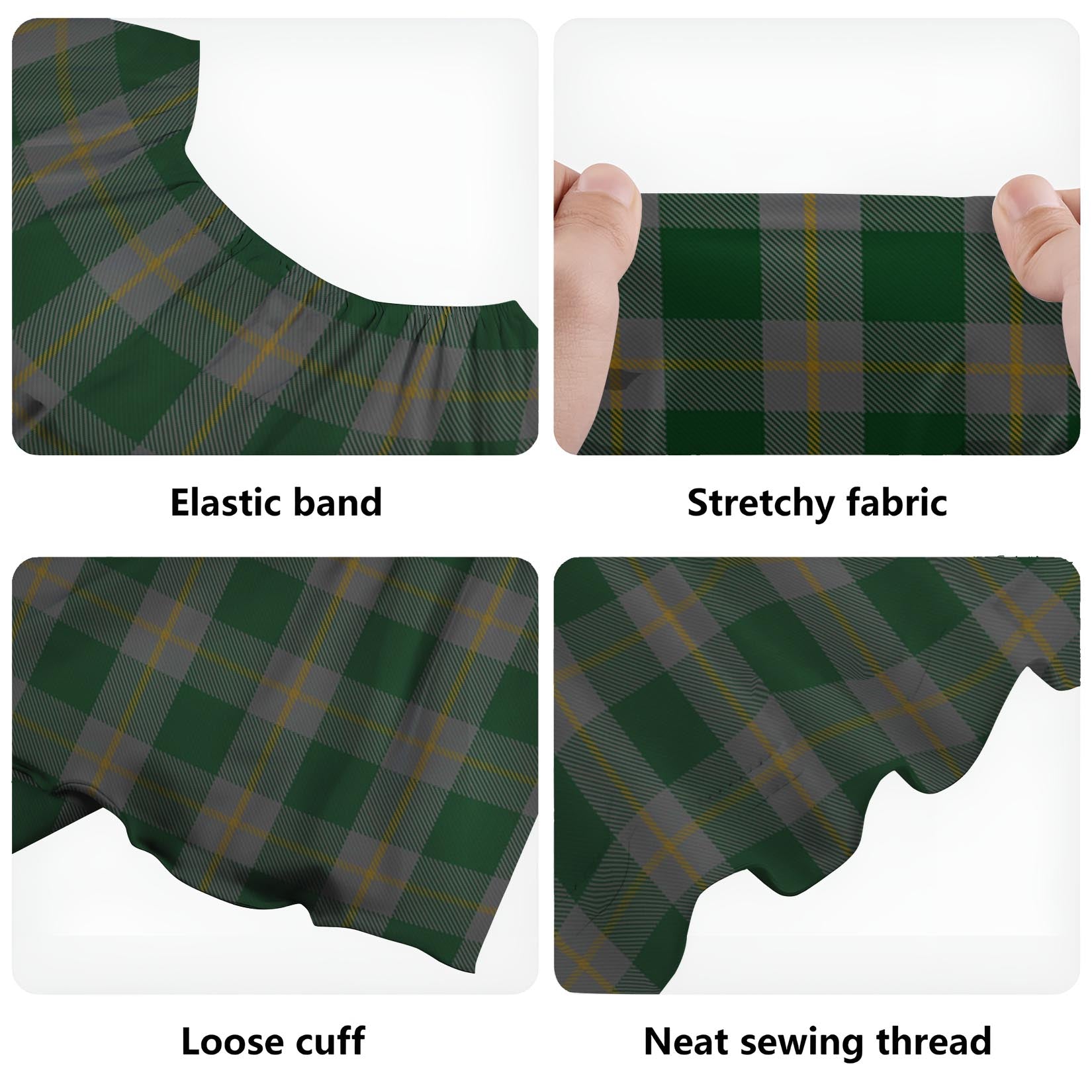 Ledford Tartan Off Shoulder Long Dress - Tartan Vibes Clothing