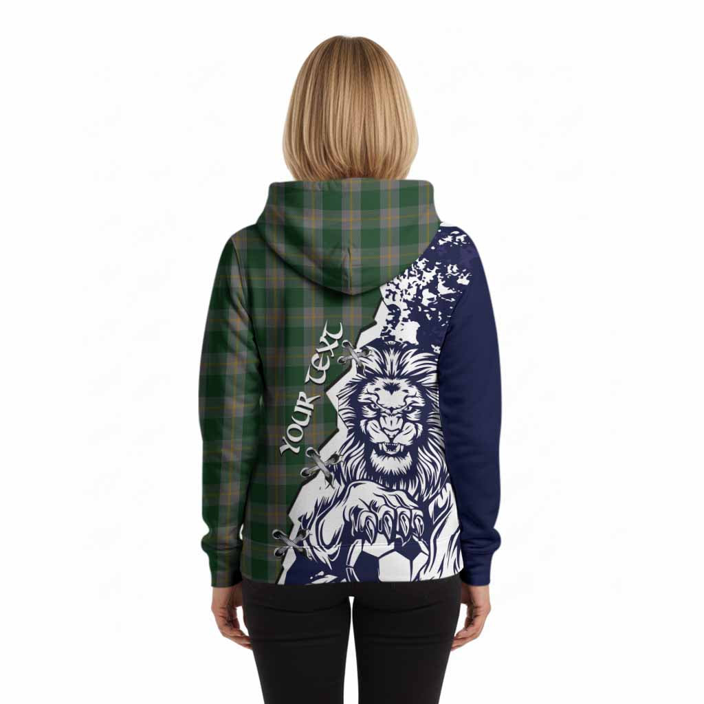 Ledford Tartan Scottish Hoodie Angry Lion With Soccer Ball Style