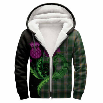 Ledford Tartan Sherpa Hoodie Traditional Scottish Thistle