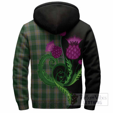 Ledford Tartan Sherpa Hoodie Traditional Scottish Thistle