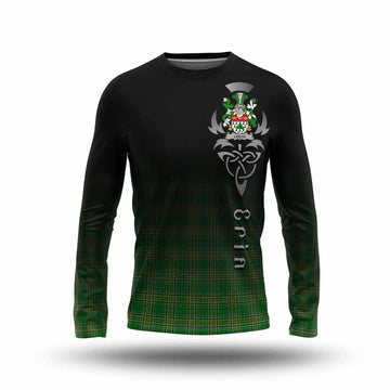 Leech Irish Clan Long Sleeve T-Shirt with Coat of Arms Erin Go Bragh Celtic Inspired