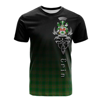 Tartan Vibes Clothing Leech Irish Clan Cotton T-shirt with Coat of Arms Erin Go Bragh Celtic Inspired