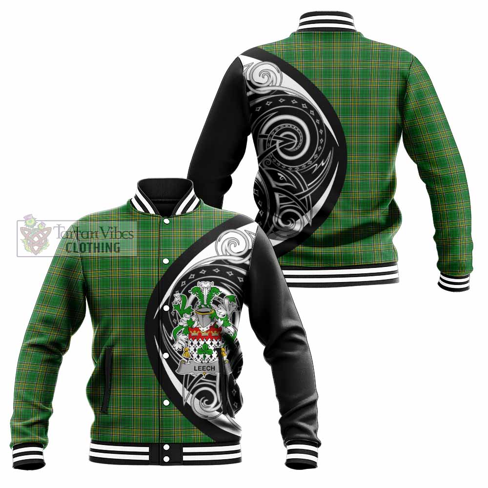 Tartan Vibes Clothing Leech Irish Clan Baseball Jacket Celtic Circle Style
