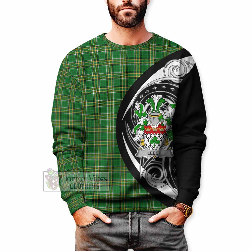 Tartan Vibes Clothing Leech Irish Clan Sweatshirt Celtic Circle Style