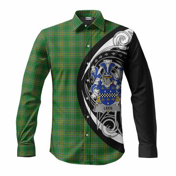 Lees Irish Clan Long Sleeve Button Shirt Celtic Circle Style Men's Shirt S - Tartan Vibes Clothing