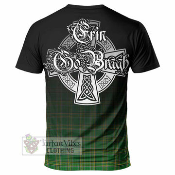 Tartan Vibes Clothing Lees Irish Clan T-Shirt with Coat of Arms Erin Go Bragh Celtic Inspired