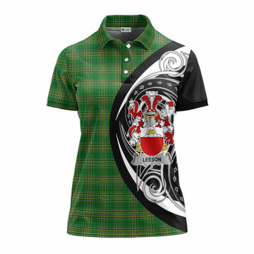 Leeson Irish Clan Women's Polo Shirt Celtic Circle Style Women - Tartan Vibes Clothing