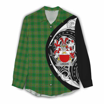 Leeson Irish Clan Women's Casual Shirt Celtic Circle Style Female - Tartan Vibes Clothing