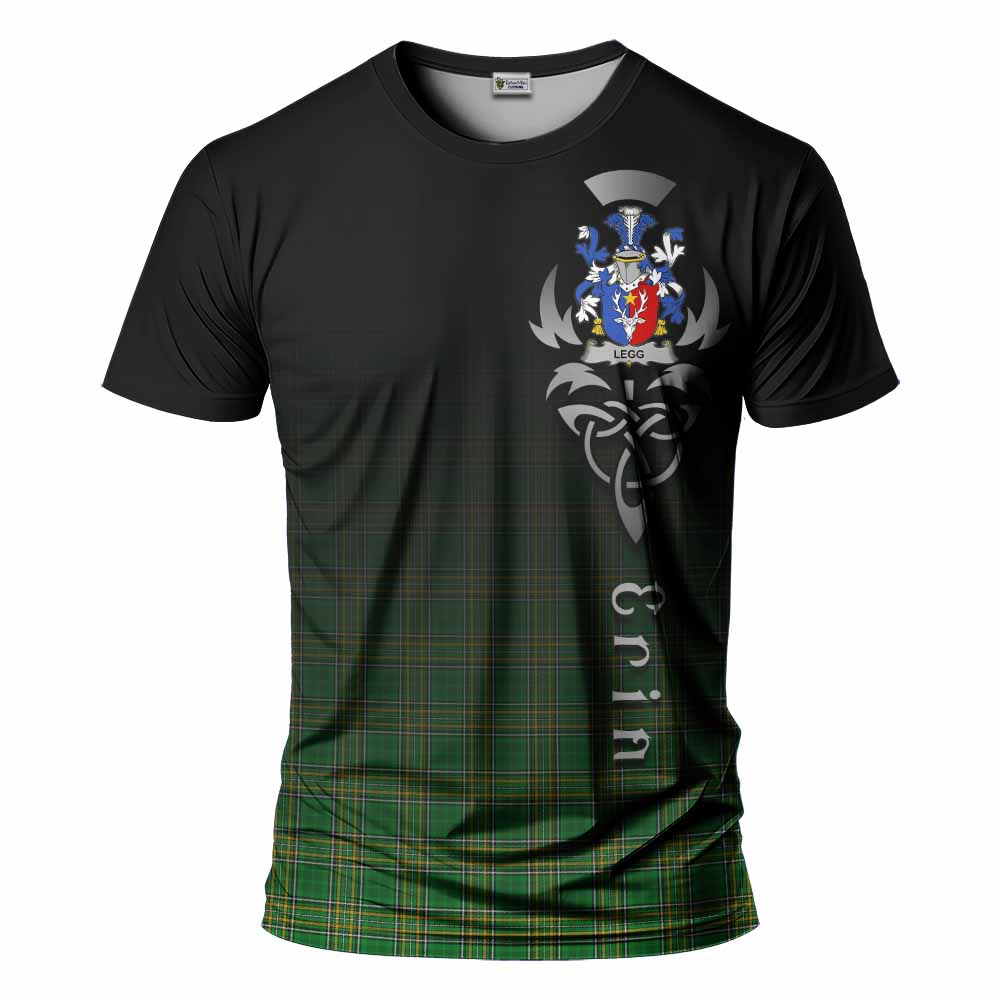 Tartan Vibes Clothing Legg Irish Clan T-Shirt with Coat of Arms Erin Go Bragh Celtic Inspired