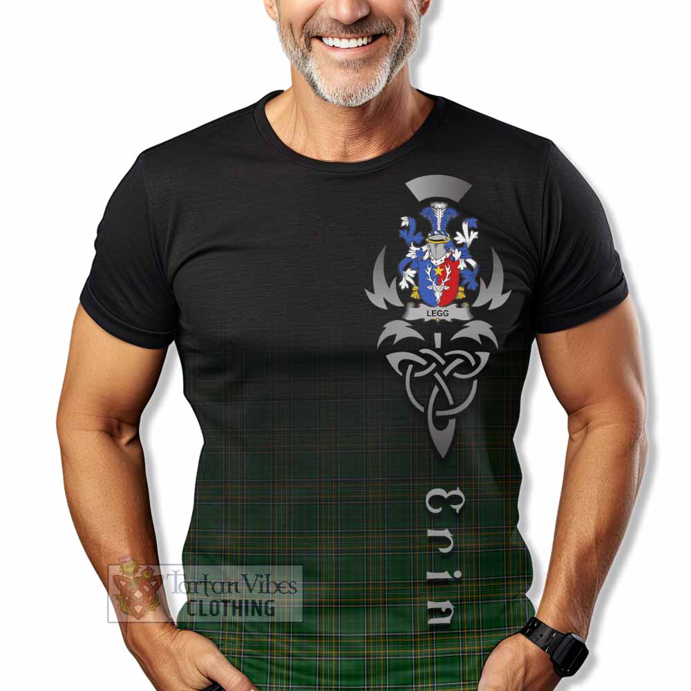 Tartan Vibes Clothing Legg Irish Clan T-Shirt with Coat of Arms Erin Go Bragh Celtic Inspired