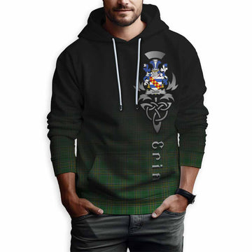 Tartan Vibes Clothing Leigh Irish Clan Hoodie with Coat of Arms Erin Go Bragh Celtic Inspired