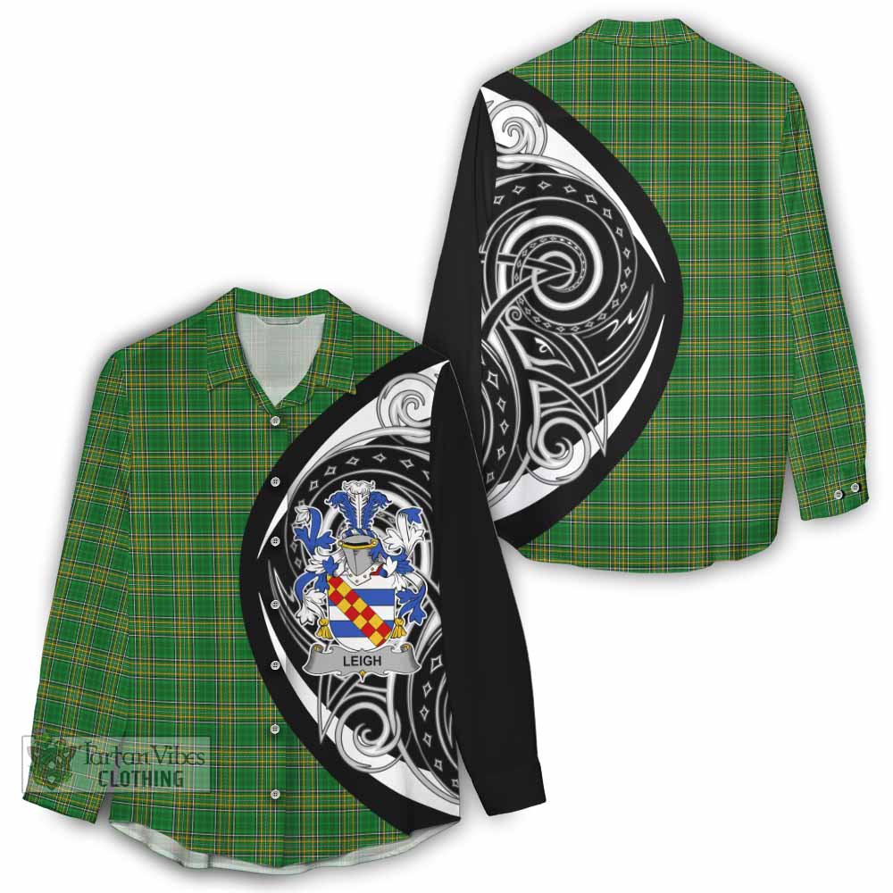 Leigh Irish Clan Women's Casual Shirt Celtic Circle Style - Tartan Vibes Clothing