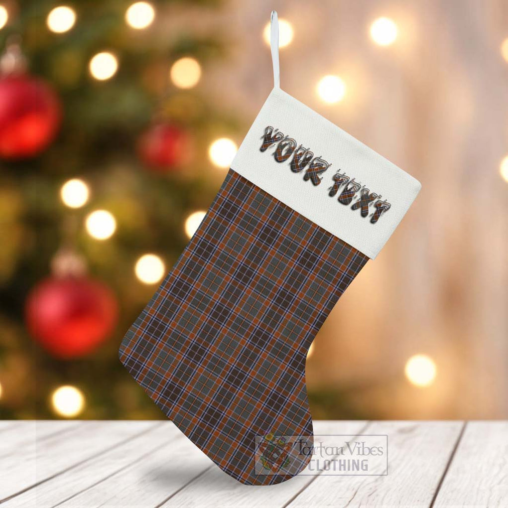 Tartan Vibes Clothing Leitrim County Ireland Tartan Christmas Stocking with Personalized Text