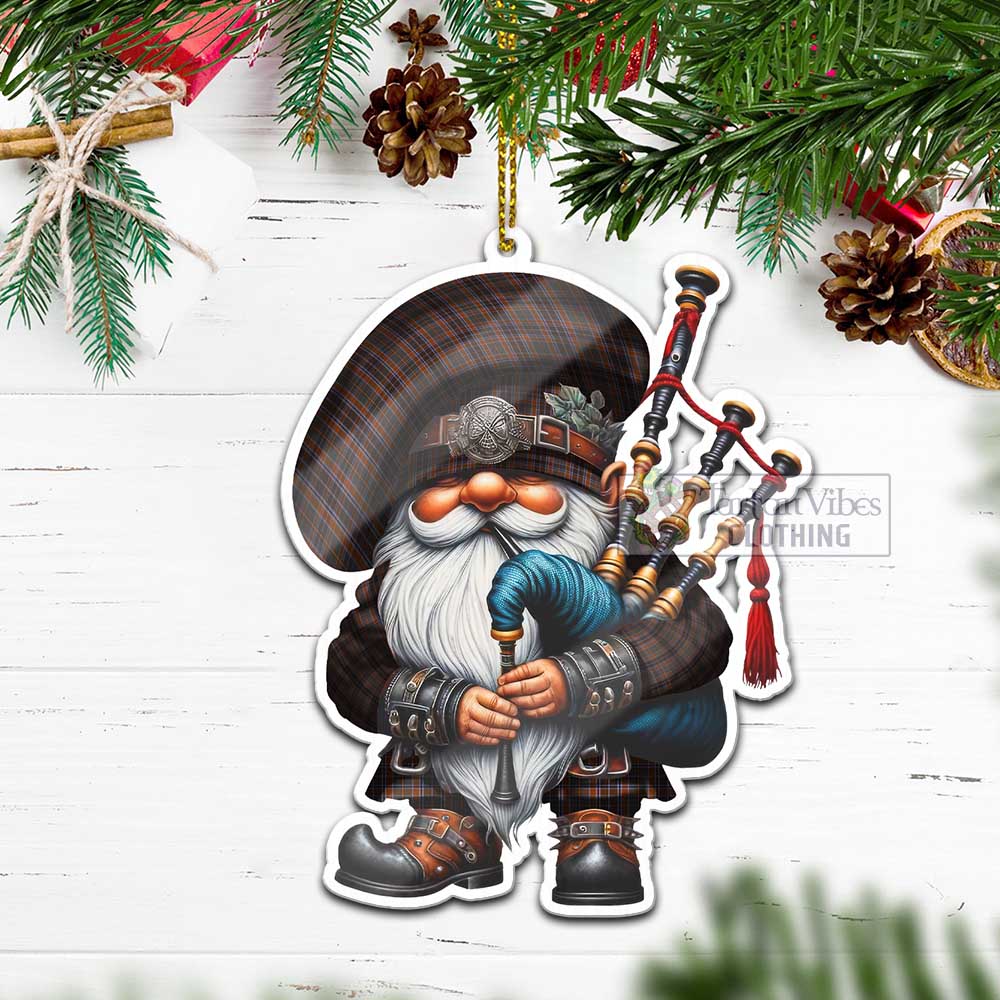Leitrim County Ireland Tartan Bagpiper Gnome Christmas Ornament - Tartan Vibes Clothing