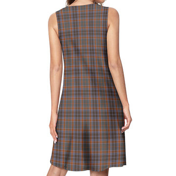 Leitrim County Ireland Tartan Womens Casual Dresses
