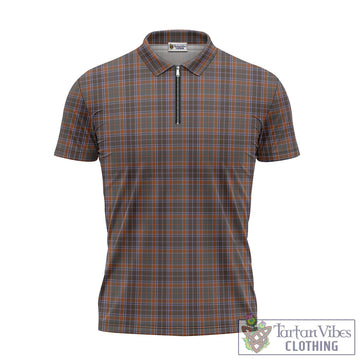 Leitrim County Ireland Tartan Zipper Polo Shirt