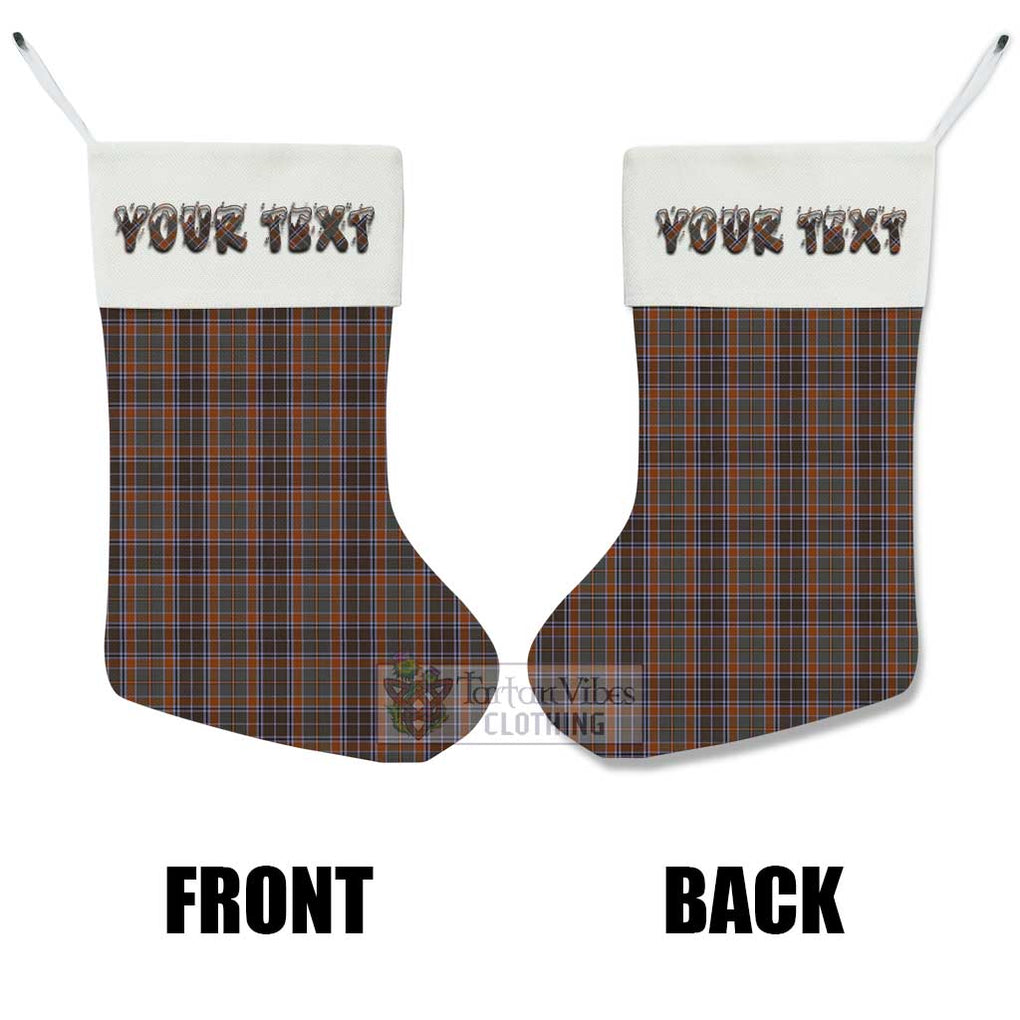 Tartan Vibes Clothing Leitrim County Ireland Tartan Christmas Stocking with Personalized Text