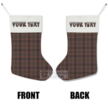 Leitrim County Ireland Tartan Christmas Stocking with Personalized Text