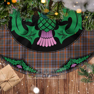 Leitrim County Ireland Tartan Christmas Tree Skirt Scottish Thistle Style