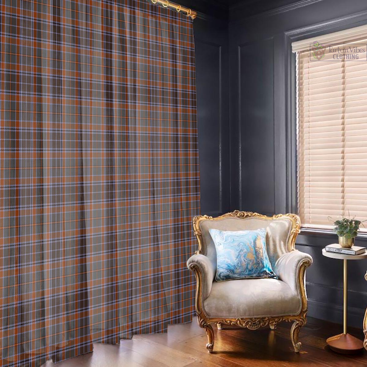 Leitrim County Ireland Tartan Window Curtain