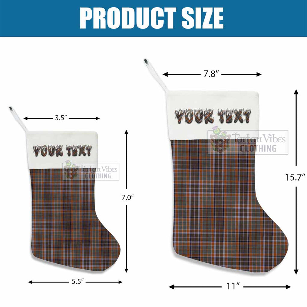 Tartan Vibes Clothing Leitrim County Ireland Tartan Christmas Stocking with Personalized Text