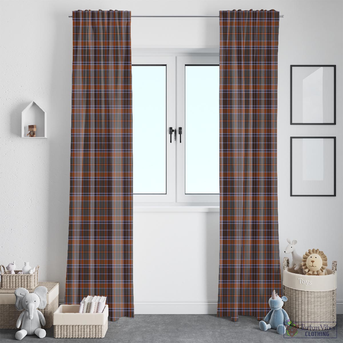 Leitrim County Ireland Tartan Window Curtain