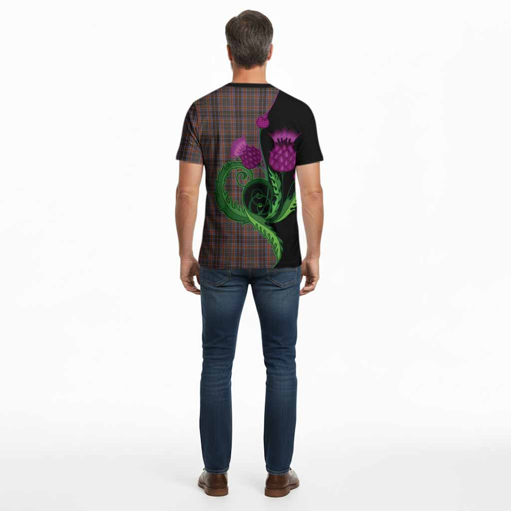 Leitrim County Ireland Tartan Cotton T-shirt Traditional Scottish Thistle