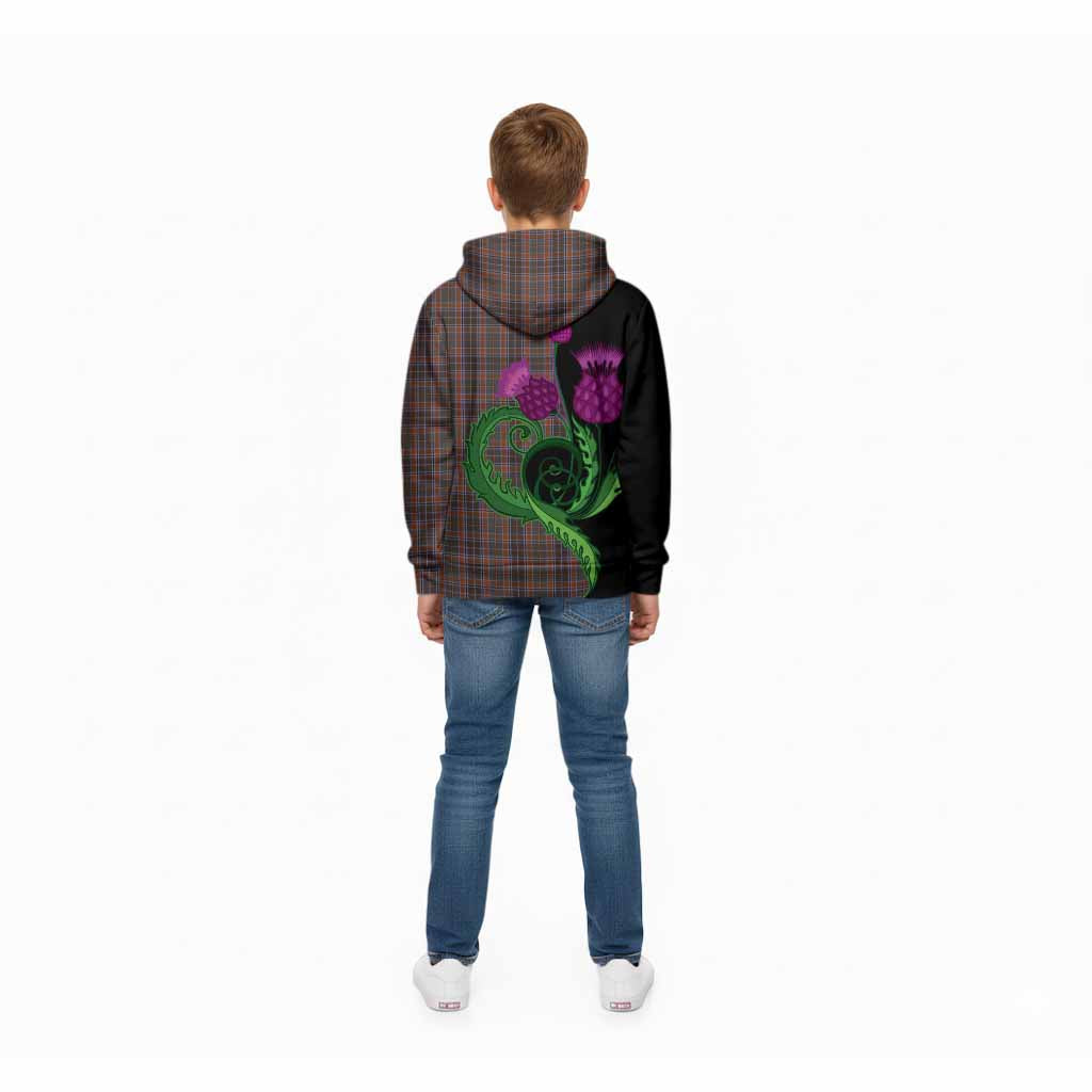 Leitrim County Ireland Tartan Kid Hoodie Traditional Scottish Thistle