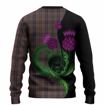 Leitrim County Ireland Tartan Knitted Sweater Traditional Scottish Thistle