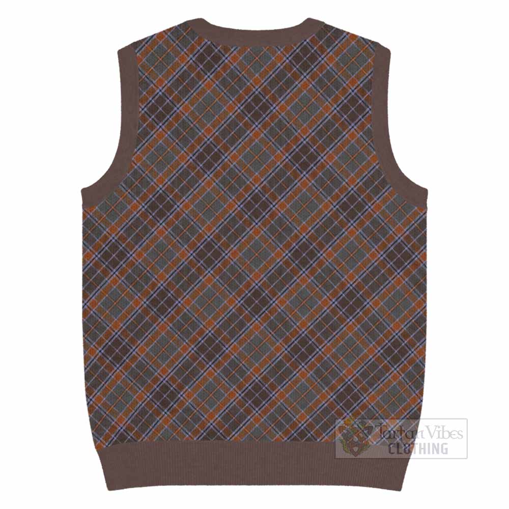 Leitrim County Ireland Tartan  Knitted V-Neck Vest Cross Style