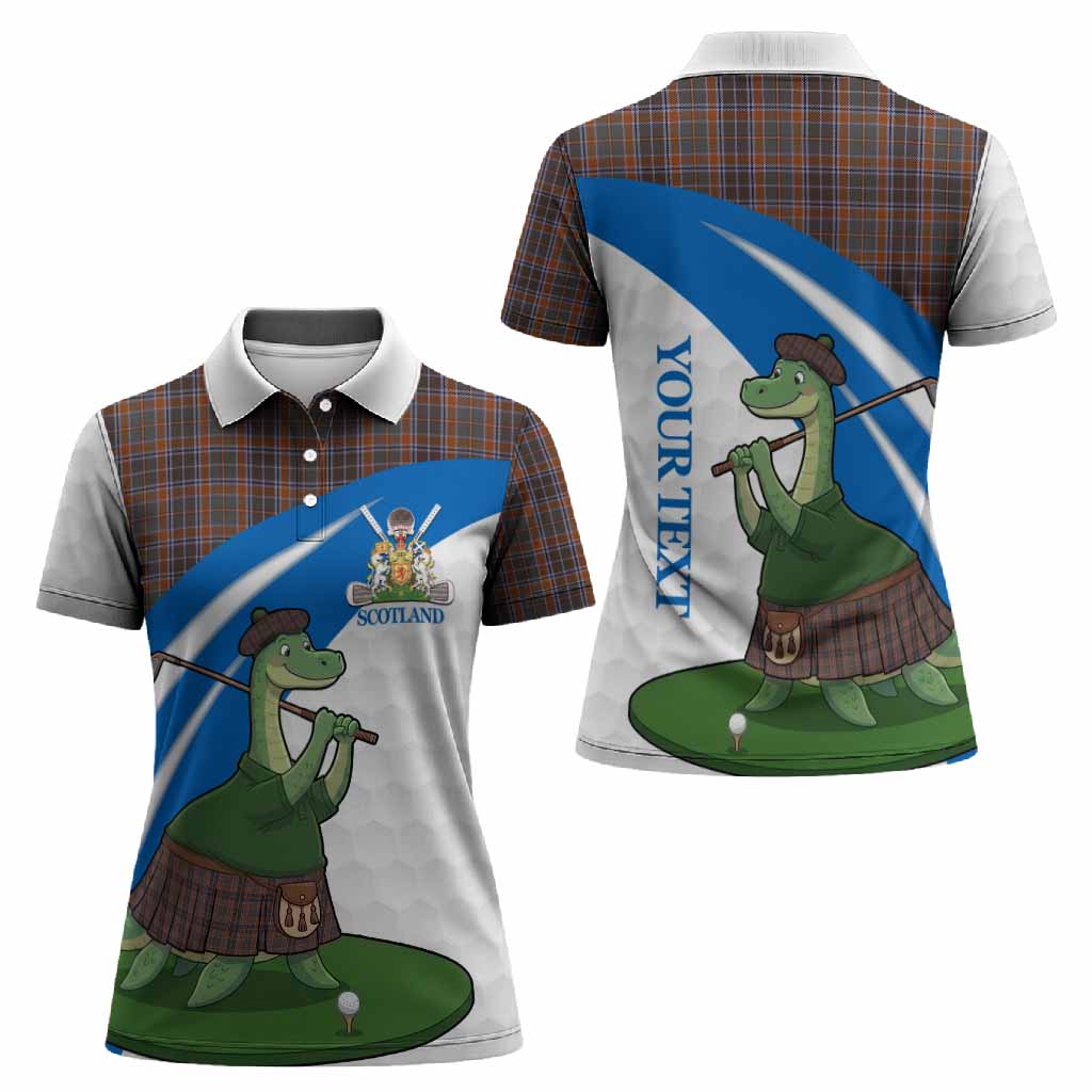Leitrim Tartan Crest Golf Nessie Women Polo Shirt Loch Ness Monster Sporty Style