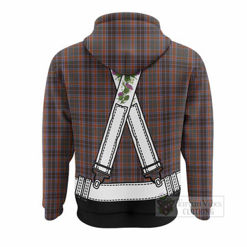 Leitrim Tartan Lederhosen Costume Hoodie Scotland Thistle Floral