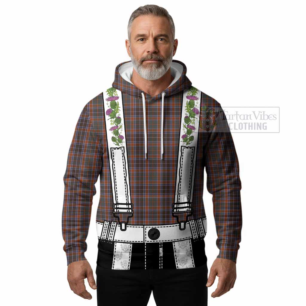 Leitrim Tartan Lederhosen Costume Hoodie Scotland Thistle Floral