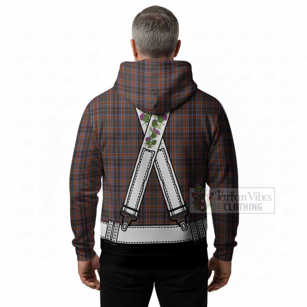 Leitrim Tartan Lederhosen Costume Hoodie Scotland Thistle Floral