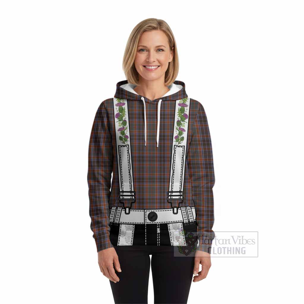 Leitrim Tartan Lederhosen Costume Hoodie Scotland Thistle Floral