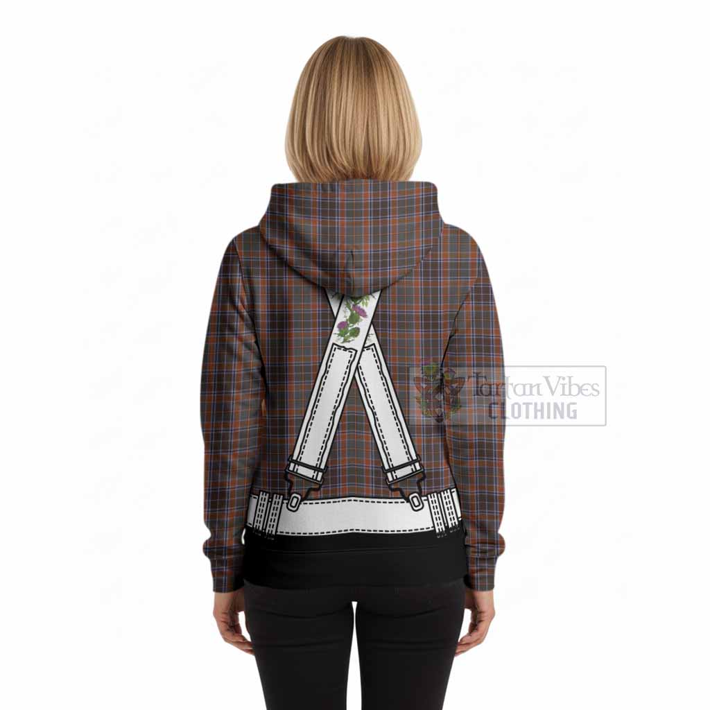 Leitrim Tartan Lederhosen Costume Hoodie Scotland Thistle Floral