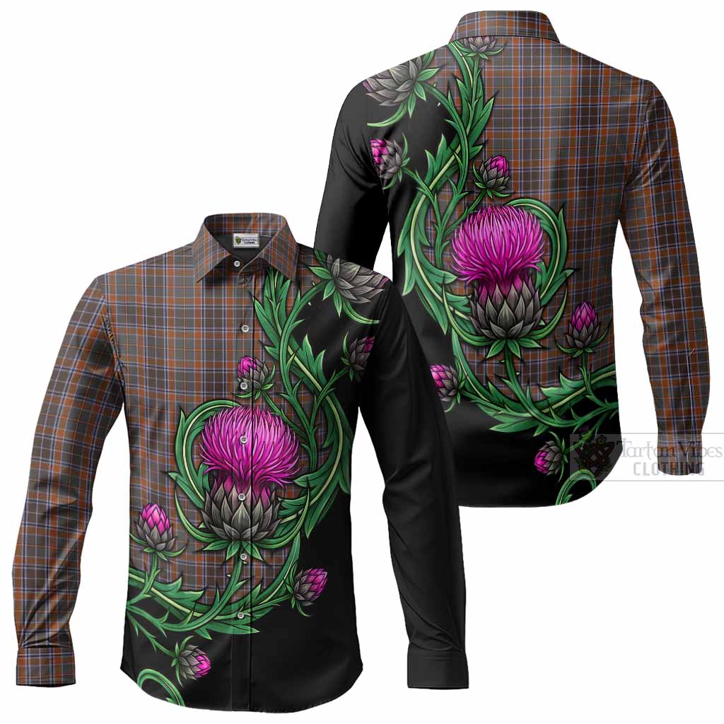 Leitrim Tartan Long Sleeve Button Shirts Resilient Scottish Thistle