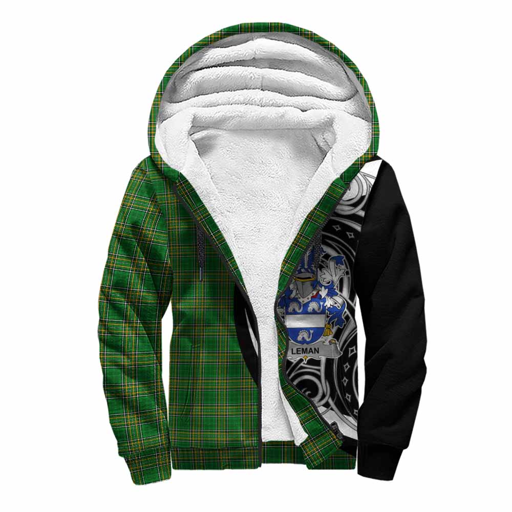 Leman Irish Clan Sherpa Hoodie Celtic Circle Style Unisex S - Tartan Vibes Clothing