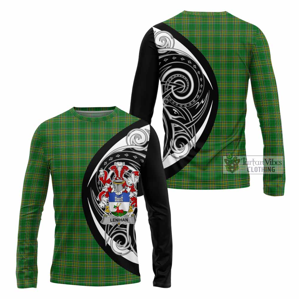 Tartan Vibes Clothing Lenihan Irish Clan Long Sleeve T-Shirt Celtic Circle Style