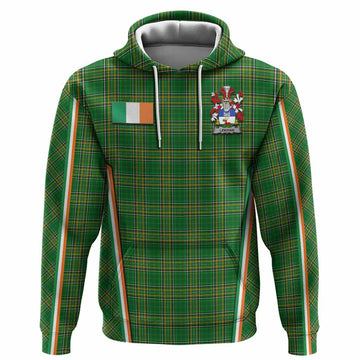 Lenihan Irish Clan Coat of Arm Tartan Hoodie Flag Style
