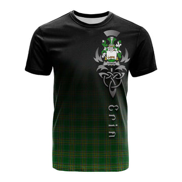 Tartan Vibes Clothing Lennon Irish Clan Cotton T-shirt with Coat of Arms Erin Go Bragh Celtic Inspired