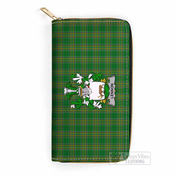 Lennon Irish Clan Tartan Women's Leather Wallet with Coat of Arms