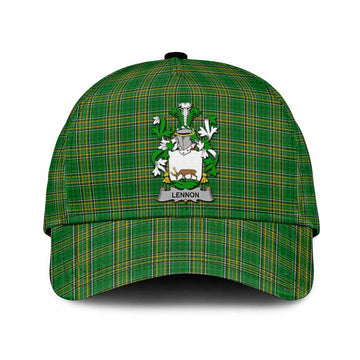 Lennon Irish Clan Tartan Classic Cap with Coat of Arms
