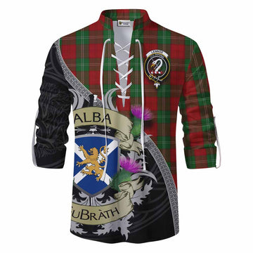 Tartan Vibes Clothing Lennox Tartan Family Crest Ghillie Kilt Shirt Lion Rampant Royal Thistle Shield Celtic Inspired