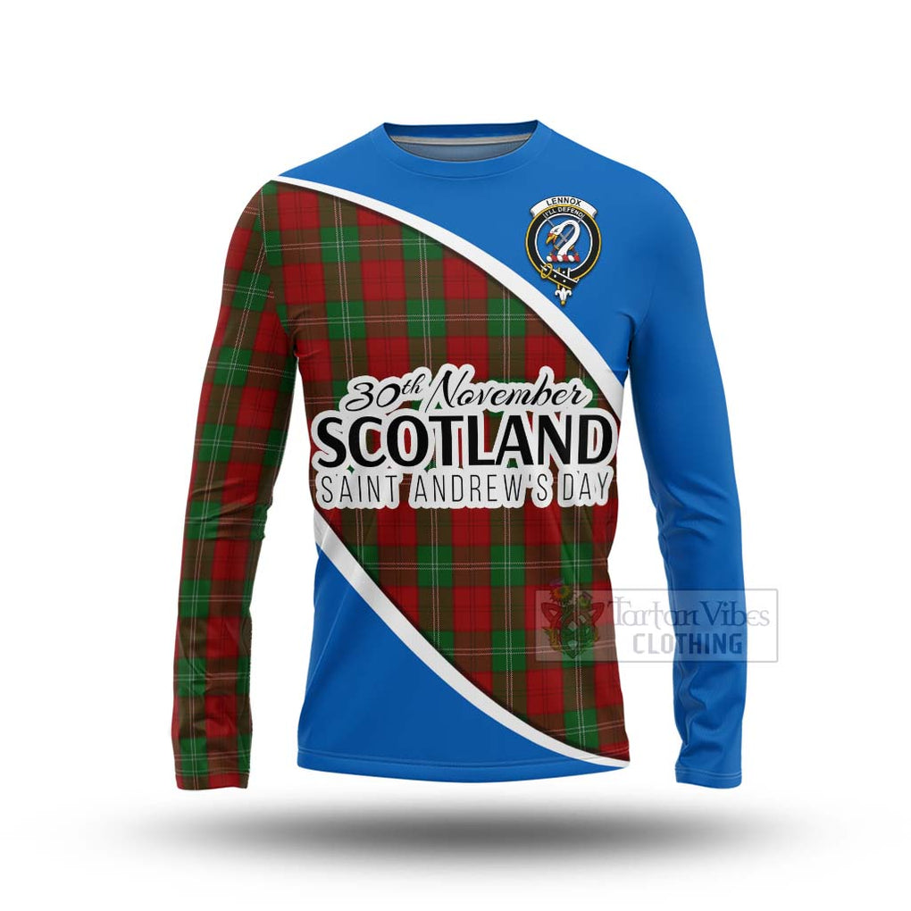 Tartan Vibes Clothing Lennox Family Crest Tartan Long Sleeve T-Shirt Celebrate Saint Andrew's Day in Style