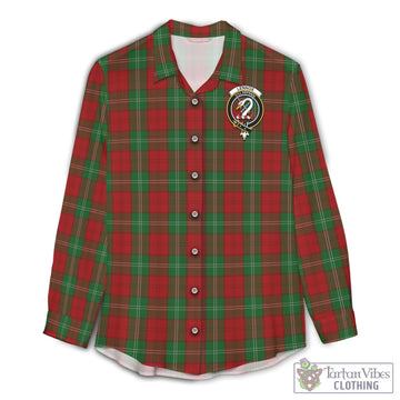 Tartan Vibes Clothing Lennox Tartan Womens Casual Shirt with Family Crest