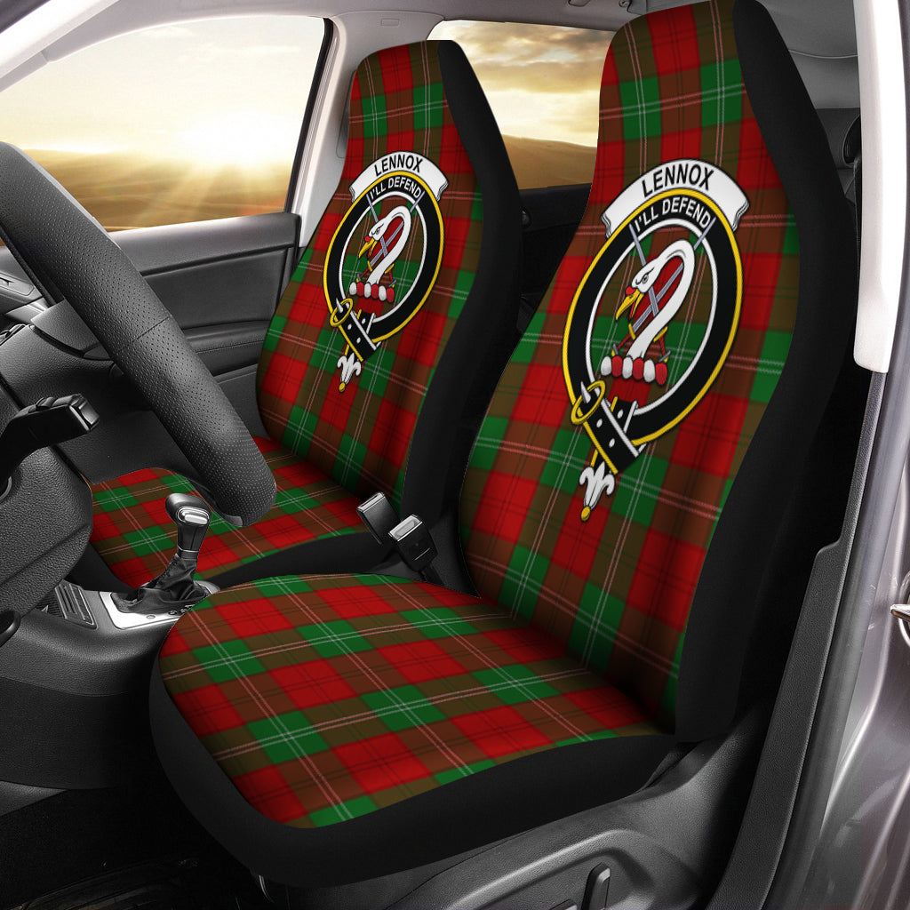 Lennox Tartan Car Seat Cover with Family Crest One Size - Tartanvibesclothing